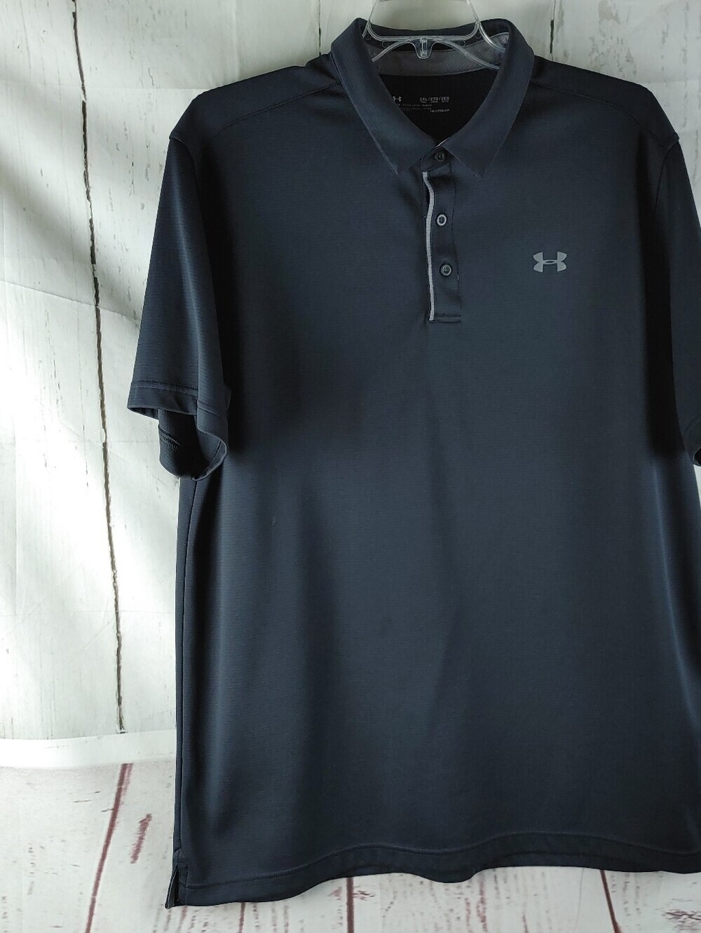 Under Armour Men's Black Performance Golf Polo Shirt Size 2XL